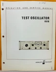 Hp 00651-90007 1974 Model 651B Test Oscillator Operating & Service Manual.. Fixed Price $39.99.