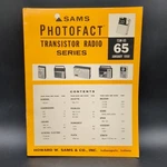 Sams Photofact Repair Manual TSM-65 January 1966 Transistor Radio Series. Fixed Price $8.54.