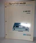 Hp 04342-99009 (march 1983) Model 4342A Q Meter Operating & Service Manual.. Fixed Price $49.99.