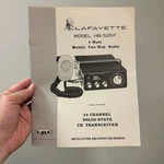Vtg Lafayette HB-525F Solid State Cb Radio Installation / Instruction Manual. Fixed Price $14.95.