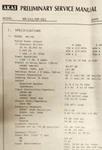Akai AM-U41 / AM-U61 Preliminary Service Manual With Schematic. Fixed Price $12.00.