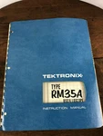 Vintage Tektronix Type RM35A Oscillosope Instruction Manual. Fixed Price $25.00.