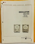 Hp 00204-90003 1974 Model 204C/204D Oscillator Operating & Service Manual.. Fixed Price $39.99.