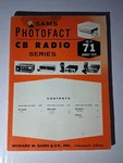 Sams Photofact Radio Series CB-71 Manual August 1975. Fixed Price $10.00.