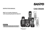 Sanyo CAS-D6325 Operating User Owner's Instruction Manual. Fixed Price $29.99.