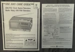 General Electric Model 7-7225 Fm Am Clock Radio Television Manual Guide. Fixed Price $7.00.