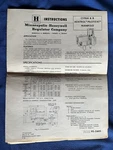 Minneapolis-honeywell C596A & B Adatrol Pilostat Manifold Instructions 1959 Vtg. Fixed Price $14.88.
