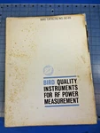 Bird Rf Power Measurement Instruments Catalog No GC-65 (free Shipping!). Fixed Price $25.00.