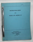 1954 Collins AN/GRC-19 Radio Set Manual W/ Full Toc Comms Guide. Fixed Price $159.95.