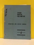 Hp 03430-90001 Model 3430A Digital Voltmeter Operating And Service Manual. Fixed Price $49.99.