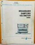 Hp 03406-90002 1969 Model 3406A Broadband Sampling Voltmeter Service Manual.. Fixed Price $39.99.