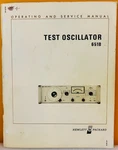 Hp 00651-90007 1974 Model 651B Test Oscillator Operating & Service Manual.. Fixed Price $39.99.