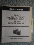 Sanyo Rp 5610 Service Manual Original Repair Book Am/fm Radio Portable. Fixed Price $19.99.