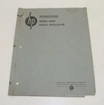 Hp 200 Audio Oscillator Hewlett Packard Operating Manual. Fixed Price $26.95.