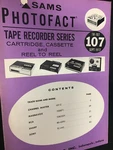 TR-107 Sams Tape Recorder Photofact Channel Master Magnavox Rca Sharp Sony Nos. Fixed Price $11.24.
