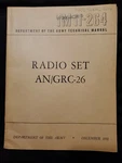 Department Of Army Technical Manual Radio Set AN/GRC-26 December 1950. Fixed Price $25.00.