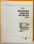 Hp 03406-90004 1975 Model 3406A Broadband Sampling Voltmeter Service Manual.. Fixed Price $39.99.