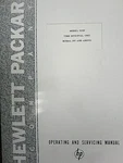 Hp Model 526B Time Interval Unit Operating &servicing Manual Serial 287 Above. Fixed Price $20.00.