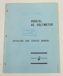 Hp 400E/EL Ac Voltmeter April 1966 Operating & Service Manual - Very Good. Fixed Price $19.50.