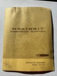 Heathkit Assembly Manual Model AS-101 Speaker System Original Owners. Fixed Price $63.99.