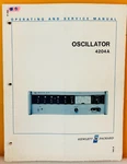 Hp 04204-99003 1972 Model 4204A Oscillator Operating & Service Manual.. Fixed Price $39.99.