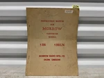 Instruction Manual For Morrow Converter Models 5 Brln. Fixed Price $18.99.