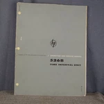 Hp 526B Time Interval Unit Operating And Service Manual. Fixed Price $14.95.