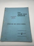 Hp 211A-501 Model Square Wave Generator Operating And Service Manual 1966. Fixed Price $19.99.