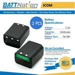 2X 7.2V 1650MAH Ni-mh Batteries For Icom BP-82 BP-83A BP-84M IC-24AT. Fixed Price $61.83.