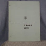 Hp Model 726AR Power Supply Operating And Service Manual. Fixed Price $12.95.