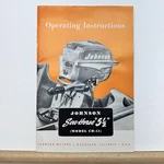 Original Johnson Sea-horse 5 1/2 Model CD-11 Operating Manual Nice Condition. Fixed Price $19.99.
