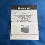 Sanyo Rp 7510 Am/fm/weather-matic Portable Radio Service Manual. Fixed Price $13.00.