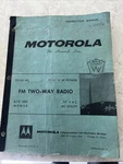 Motorola Fm Two-way Radio User Guide For Twin 6/12 Vdc Mobile (25-54 Mc). Fixed Price $49.99.