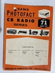 Sams Photofact Radio Series No. August 1975 CB-71. Fixed Price $10.00.