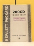 Hp 200C001-4 Model 200CD/CDR Wide Range Oscillator Operating And Service Manual. Fixed Price $49.99.