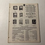 Rca Victor Television Receivers Models 21-T-356U, 21-T-363 Service Data 1953. Fixed Price $7.19.