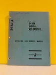 Hp 03430-90001 Model 3430A Digital Voltmeter Operating And Service Manual. Fixed Price $49.99.