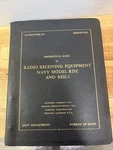 Navy Radio Receiving Equipment & RDZ-1 Instruction Book May 1946 Fold Out. Fixed Price $38.00.