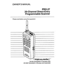 Radio Shack PRO-27 Jumbo Enlarged Instruction Operating Manual. Fixed Price $12.95.