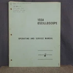 Hp Model 155A Oscilloscope Operation And Service Manual. Fixed Price $18.95.