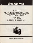 Sanyo Rp 8120 Am/fm/weather-matic Timetran Radio Service Manual. Fixed Price $13.00.