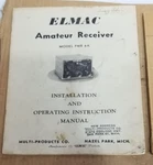 Elmac PMR-6A Ameteur Radio Receiver Manual. Fixed Price $12.00.