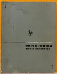 Hp Agilent 08614-926 1964 8614A/8616A Signal Generator Oper. & Service Manual.. Fixed Price $29.99.