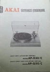 Akai AP-D30C AP-Q50C Turntable Original Service Manual & Schematic. Fixed Price $19.99.