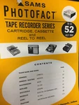 TR-52 Sams Tape Recorder Photofact Admiral Ge Masterwork Midland Motorola Nos. Fixed Price $11.24.